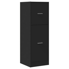 Classic Black Apothecary Cabinet 40x41x118 cm in Engineered Wood – Sleek, Durable, and Versatile