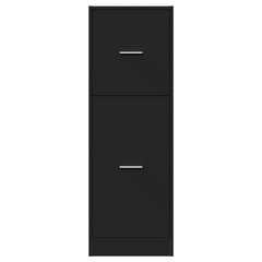 Classic Black Apothecary Cabinet 40x41x118 cm in Engineered Wood – Sleek, Durable, and Versatile