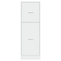 Elegant Apothecary Cabinet in White - 40x41x118 cm | Durable Engineered Wood Storage Solution