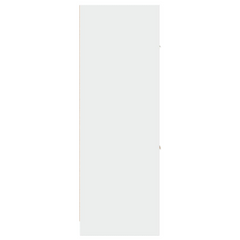 Elegant Apothecary Cabinet in White - 40x41x118 cm | Durable Engineered Wood Storage Solution