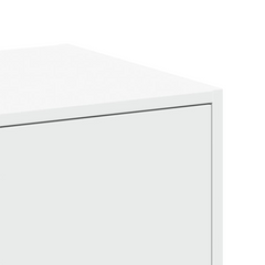 Elegant Apothecary Cabinet in White - 40x41x118 cm | Durable Engineered Wood Storage Solution