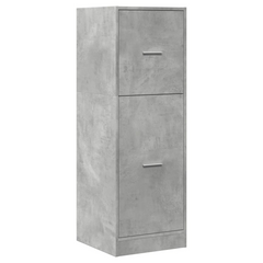 Stylish Apothecary Cabinet in Concrete Grey | 40x41x118 cm - Durable Engineered Wood