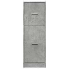 Stylish Apothecary Cabinet in Concrete Grey | 40x41x118 cm - Durable Engineered Wood