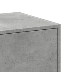 Stylish Apothecary Cabinet in Concrete Grey | 40x41x118 cm - Durable Engineered Wood