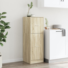 Elegant Apothecary Cabinet in Sonoma Oak - 40x41x118 cm | Durable Engineered Wood Storage Solution