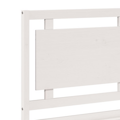 Extra Long Solid Wood Bed Frame without Mattress - White, 160x220 cm | Durable & Stylish