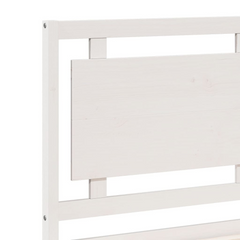 Extra Long Solid Wood Bed Frame without Mattress - White, 140x210 cm