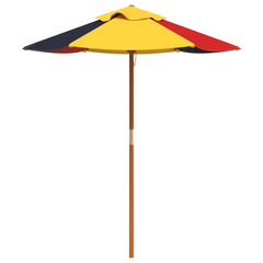 vidaXL Kids Picnic Table with Umbrella - Solid Wood Fir - Perfect for Outdoor Fun & Parties