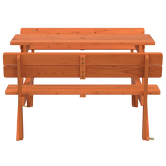 vidaXL Kids Picnic Table with Umbrella Hole - Solid Wood Fir, Sturdy & Stable, Perfect for Outdoor Fun