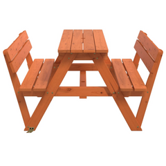 vidaXL Kids Picnic Table with Umbrella Hole - Solid Wood Fir, Sturdy & Stable, Perfect for Outdoor Fun