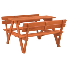 vidaXL Kids Picnic Table with Umbrella Hole - Solid Wood Fir, Sturdy & Stable, Perfect for Outdoor Fun