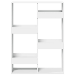 White Bookcase 100x33x135 cm - Sleek Engineered Wood with 6 Spacious Shelves