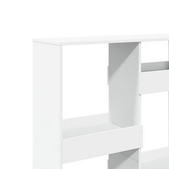 White Bookcase 100x33x135 cm - Sleek Engineered Wood with 6 Spacious Shelves