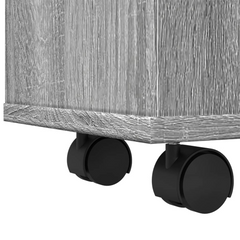 Narrow Bathroom Cabinet with Wheels Grey Sonoma Engineered Wood