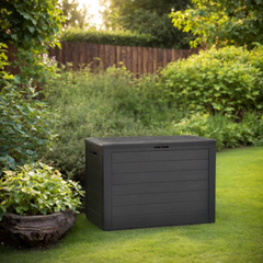 Anthracite Garden Storage Box - 78x44x55 cm | 190L Capacity | Durable & Weather-Resistant Polypropylene