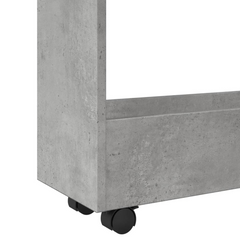 3-Tier Narrow Storage Trolley in Concrete Grey - Engineered Wood | Mobile and Versatile Organizer for Home & Office