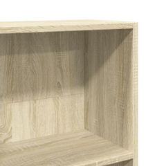 Elegant Bookcase in Sonoma Oak - 80x30x152 cm, Durable Engineered Wood with Open Compartments