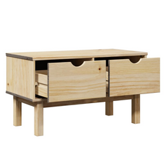 Hallway Bench 80x40x45 cm - Solid Pine Wood, Ample Storage, Rustic Charm