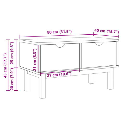 Hallway Bench 80x40x45 cm - Solid Pine Wood, Ample Storage, Rustic Charm