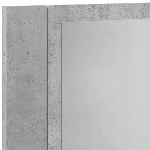 Concrete Grey LED Bathroom Mirror Cabinet | 40x12x45 cm | Engineered Wood & RGB Light