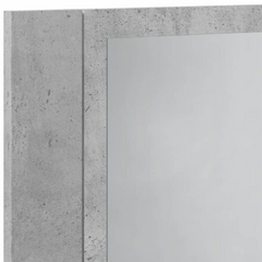 Concrete Grey LED Bathroom Mirror Cabinet | 40x12x45 cm | Engineered Wood & RGB Light