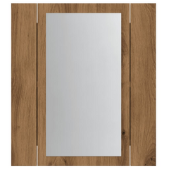 LED Bathroom Mirror Cabinet Artisan Oak 40x12x45 cm Engineered Wood