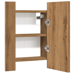 LED Bathroom Mirror Cabinet Artisan Oak 40x12x45 cm Engineered Wood