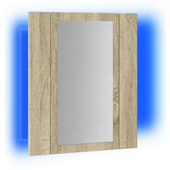 Bathroom Mirror Cabinet with LED Light Sonoma Oak 40x12x45 cm