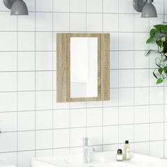 Bathroom Mirror Cabinet with LED Light Sonoma Oak 40x12x45 cm