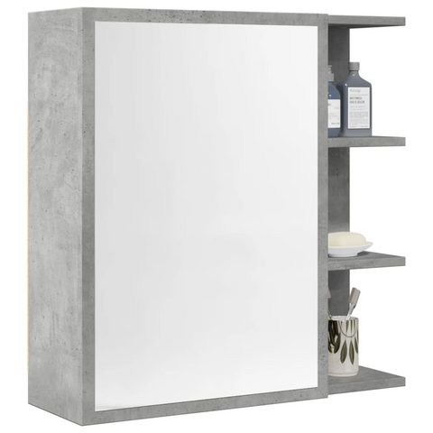 Bathroom Mirror Cabinet Concrete Grey 62.5x20.5x64 cm Engineered Wood