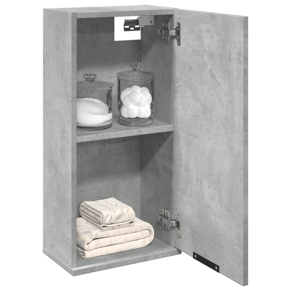 Wall-mounted Bathroom Cabinet in Concrete Grey | 32x20x67 cm | Modern & Space-Saving Bathroom Storage Solution