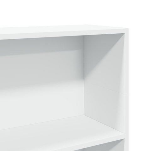 Modern White Bookcase 80x24x109 cm | Engineered Wood Bookshelf with Ample Storage for Home & Office