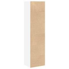 White Bookcase 40x30x152 cm - Sturdy Engineered Wood with Ample Storage and Sleek Design