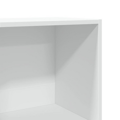 White Bookcase 40x30x152 cm - Sturdy Engineered Wood with Ample Storage and Sleek Design