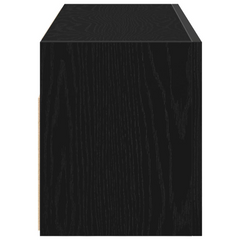 Bathroom Wall Cabinet - Stylish Black 80x25x30 cm, Engineered Wood - Elegant & Functional Storage Solution