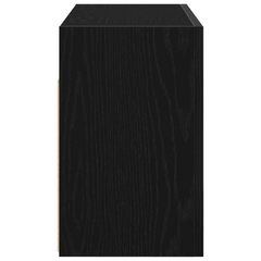 Black Bathroom Wall Cabinet - 60x25x40 cm | Engineered Wood Storage Solution