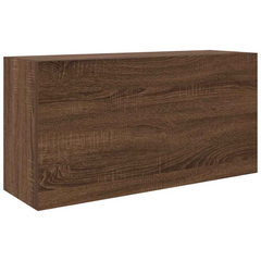 Brown Oak Bathroom Wall Cabinet 80x25x40 cm | Durable Engineered Wood Storage Solution