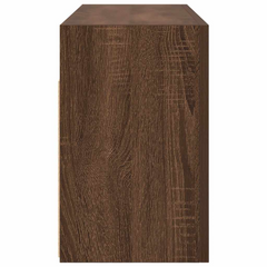 Brown Oak Bathroom Wall Cabinet 80x25x40 cm | Durable Engineered Wood Storage Solution