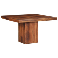 Solid Wood Acacia Dining Table - 120x120x77 cm | Durable & Stylish Kitchen Furniture